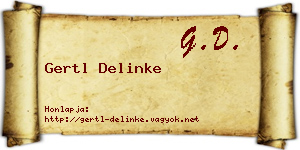 Gertl Delinke névjegykártya